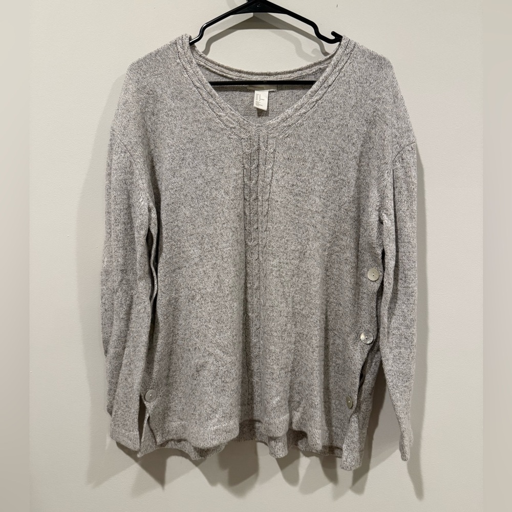 H&M Women’s Medium Light Gray Knit Maternity Comfort Sweater